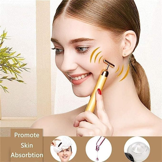 24K Gold Electric Facial Massage Roller 🌟50% OFF🌟🌟