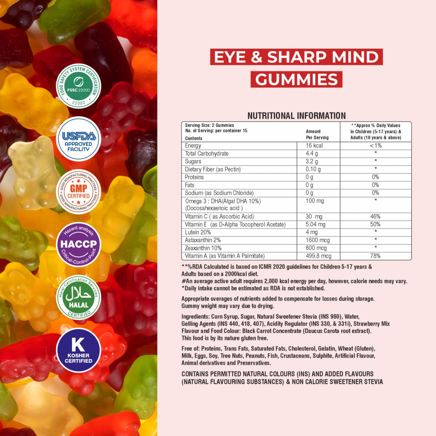 Ayureway Eye &amp; Sharp Mind Gummies – Nourishment for Vision Brain Health!